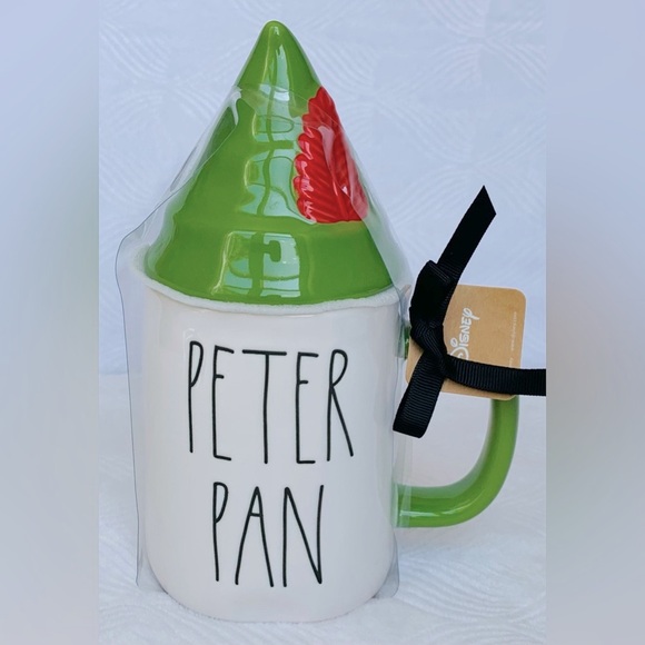 Rae Dunn Disney Peter Pan Lidded Feather Cap Mug - Picture 5 of 5